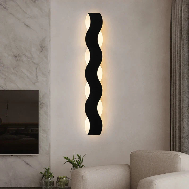 DecorBites™ LED Wave Wall Light for Indoor Corridors, Bedrooms, and Sofas