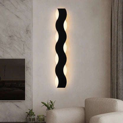 DecorBites™ LED Wave Wall Light for Indoor Corridors, Bedrooms, and Sofas