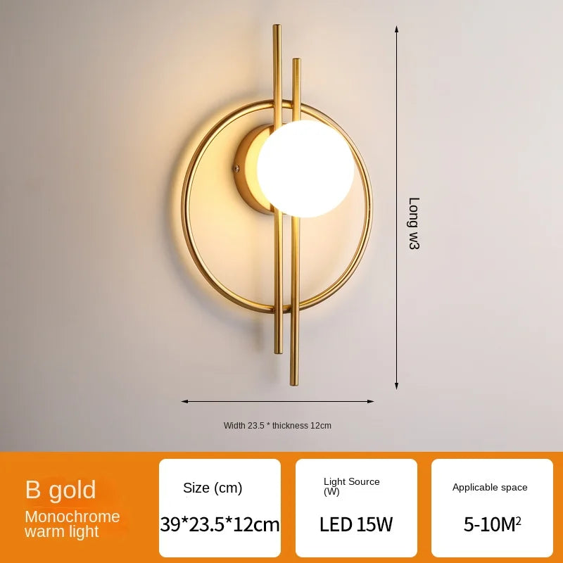 DecorBites™ Glass Ball LED Wall Lamp Modern Light Luxury Home Decor Fixture