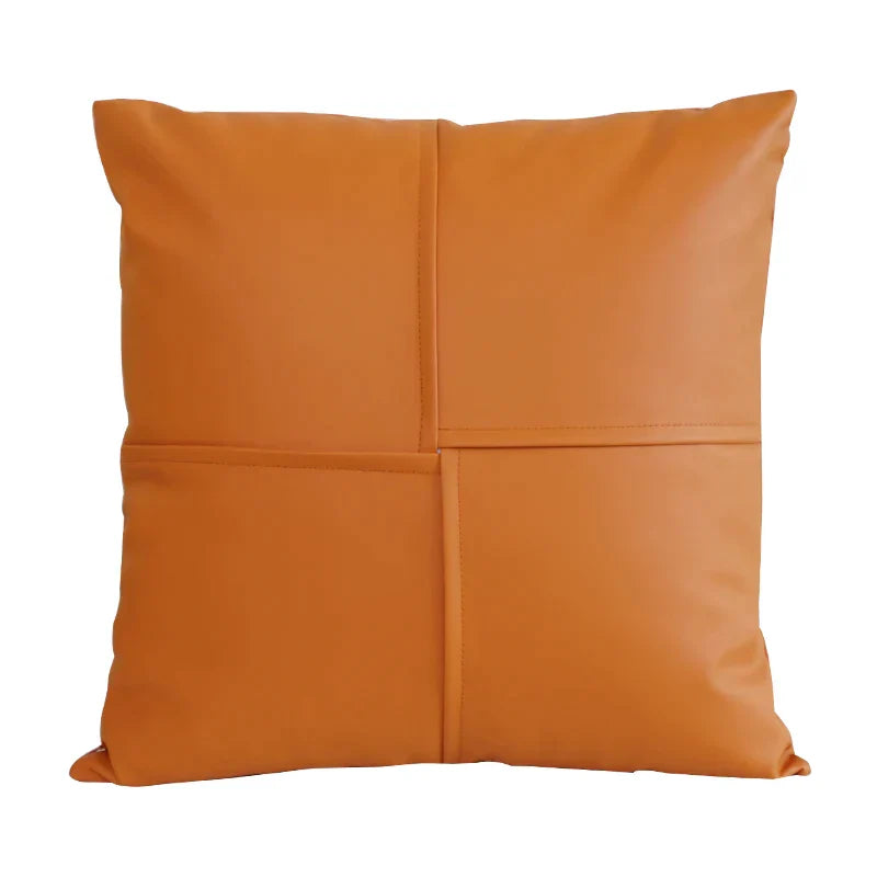 DecorBites™ Ivory Leather Pillow Cover 45x45cm for Home Decoration