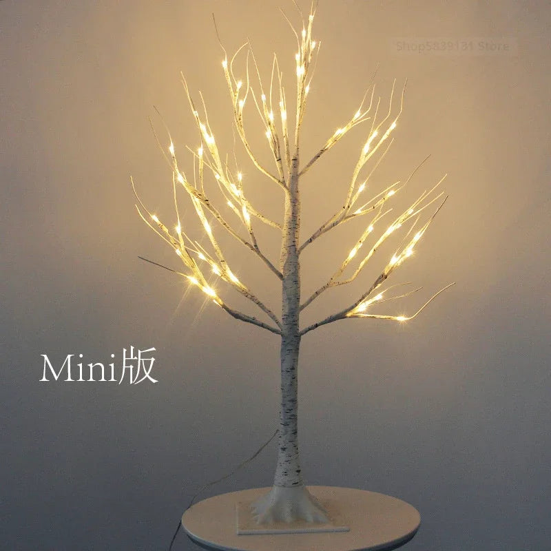 DecorBites™ LED White Birch Tree Table Lamps for Home Holiday Decor, Party, Wedding