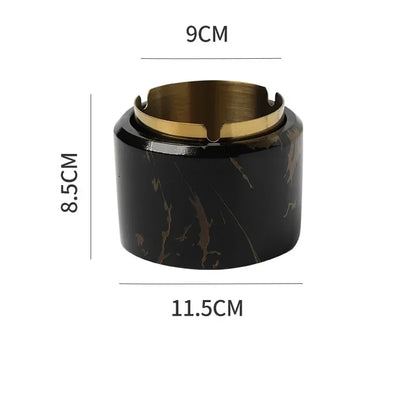 DecorBites™ Gold Plated Marble Texture Ashtray - Smoking Accessories Weed Tray
