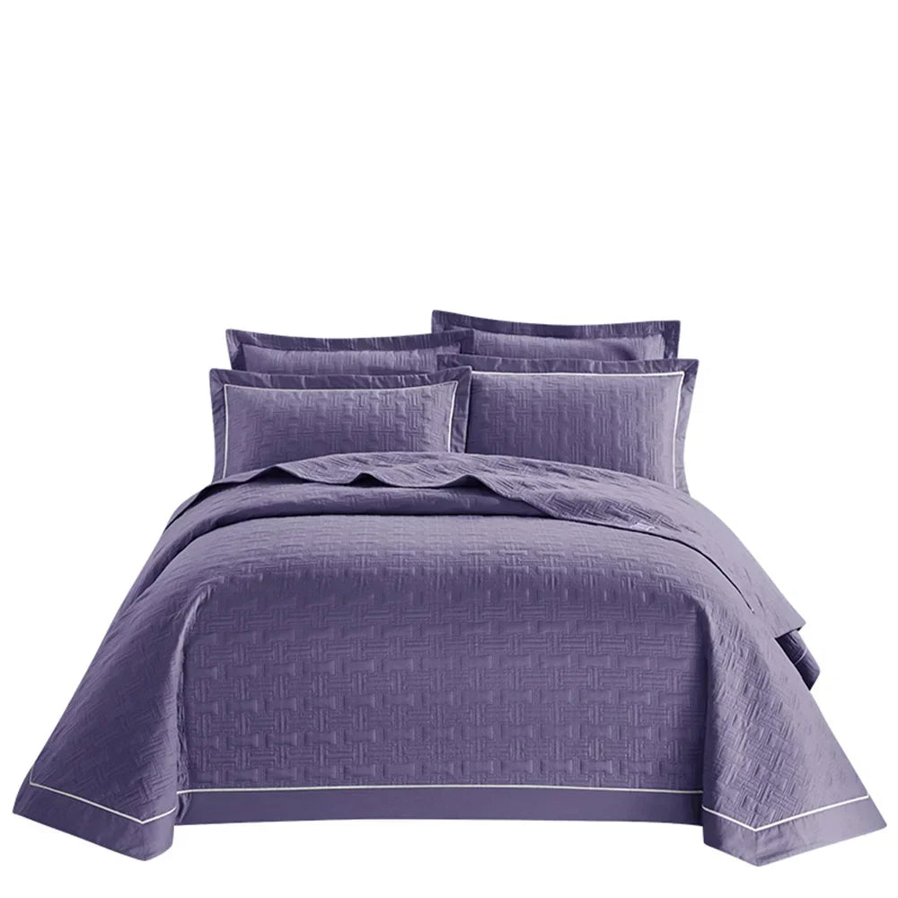 DecorBites™ Cotton Coverlet Bedspread Set with Thick Quilting for Luxurious Bedding