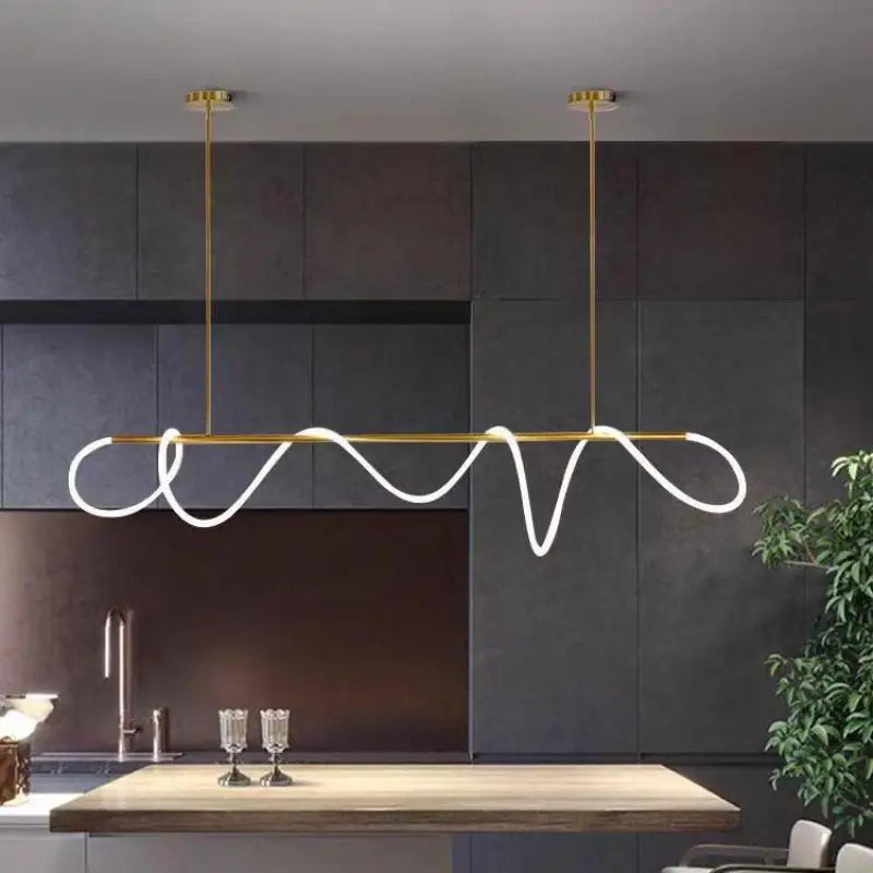 Chrome Hose Pendant Chandelier