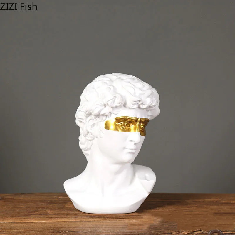 Gold Resin David Sculpture
