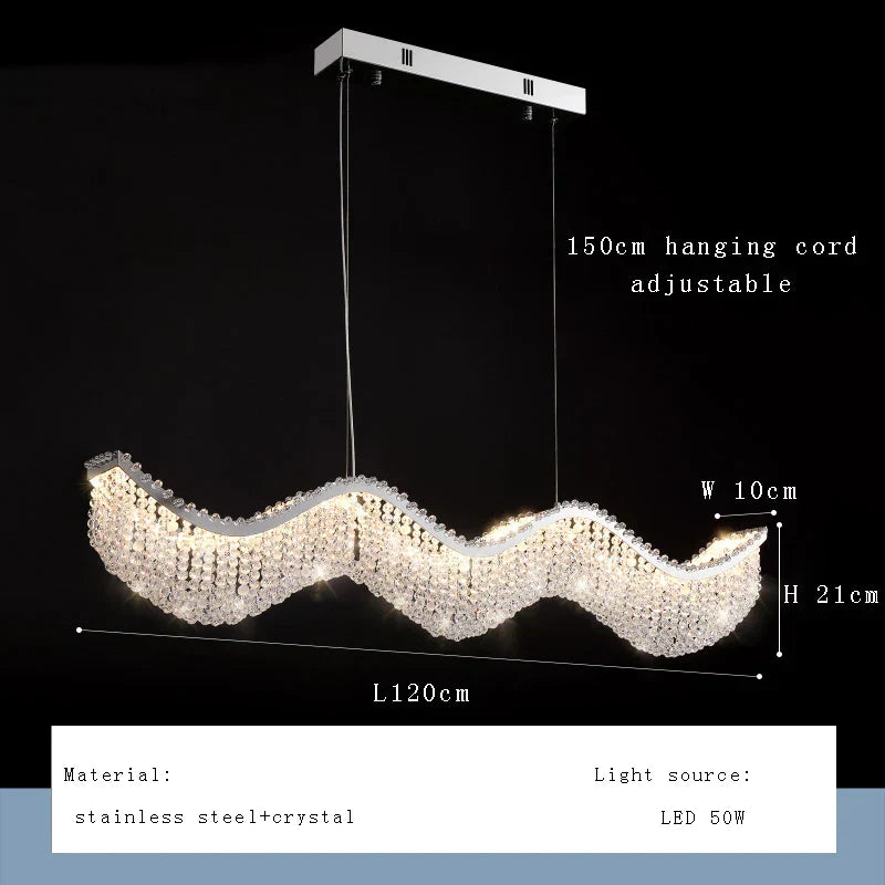 DecorBites™ Crystal Bead Chandelier LED Lights for Modern Luxury Home Decor & Bedroom