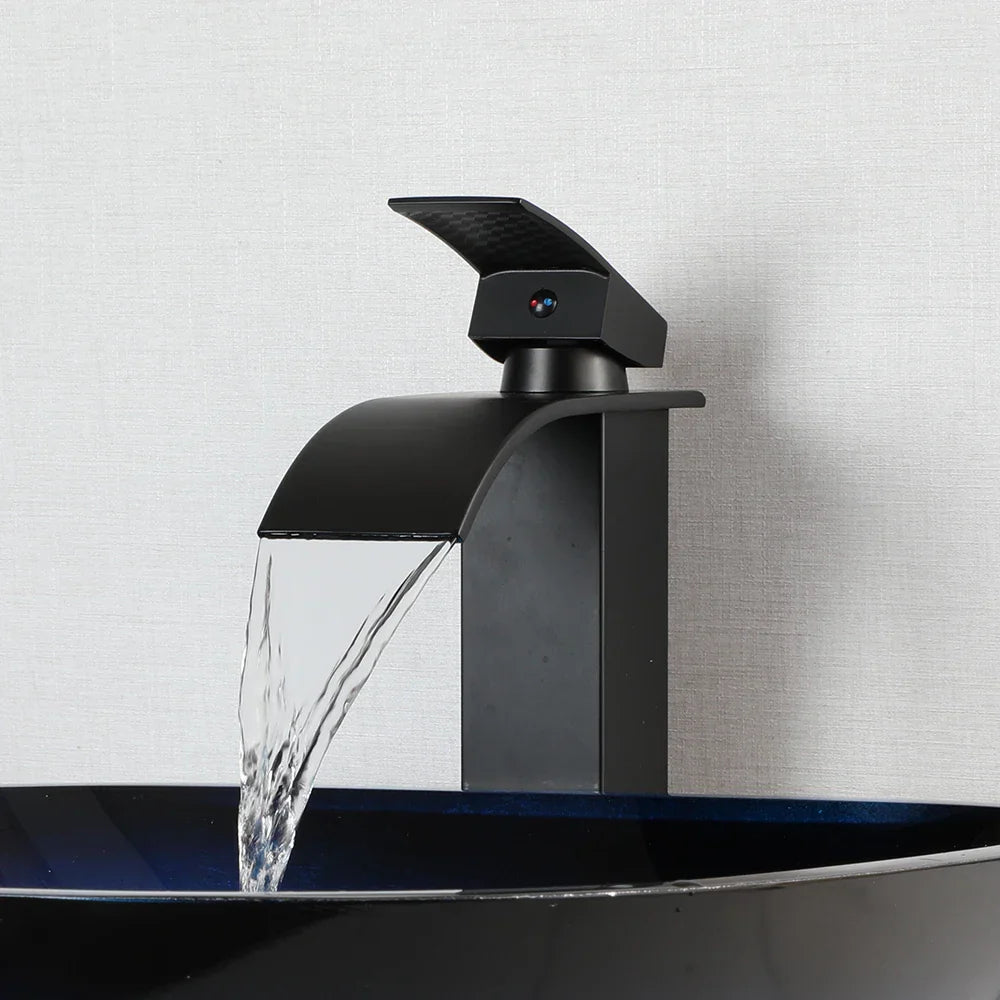 Blue Glass Basin Faucet