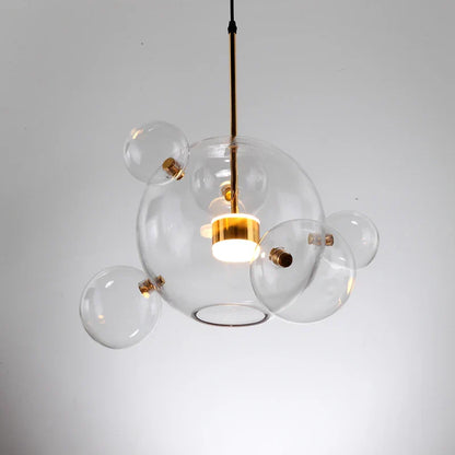 DecorBites™ Glass Bubble Ball LED Chandelier Mickey Light for Modern Indoor Spaces