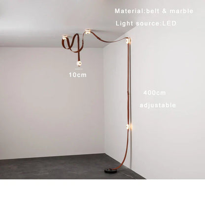 DecorBites™ Leather Marble Pendant Lights Luxury Dimmable Fixture Easy Installation Bedroom Living Room Lamp