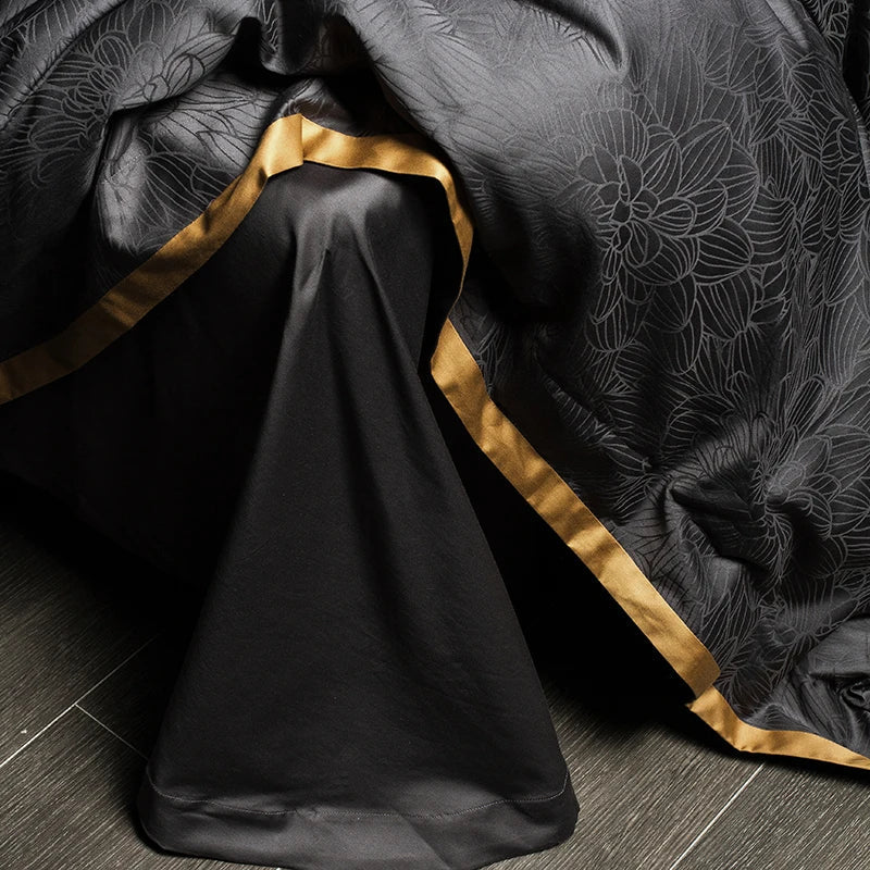 Dark Grey Cotton Bedding Set