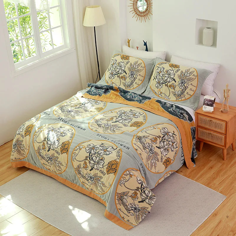 DecorBites™ Cotton Sofa Chair Cover Throw Blanket - Boho Nordic Style Bedspread