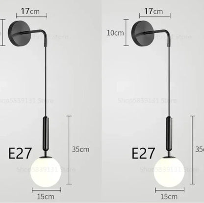 DecorBites™ Elegant Glass Wall Lamp for Living Room Bedroom LED Lighting