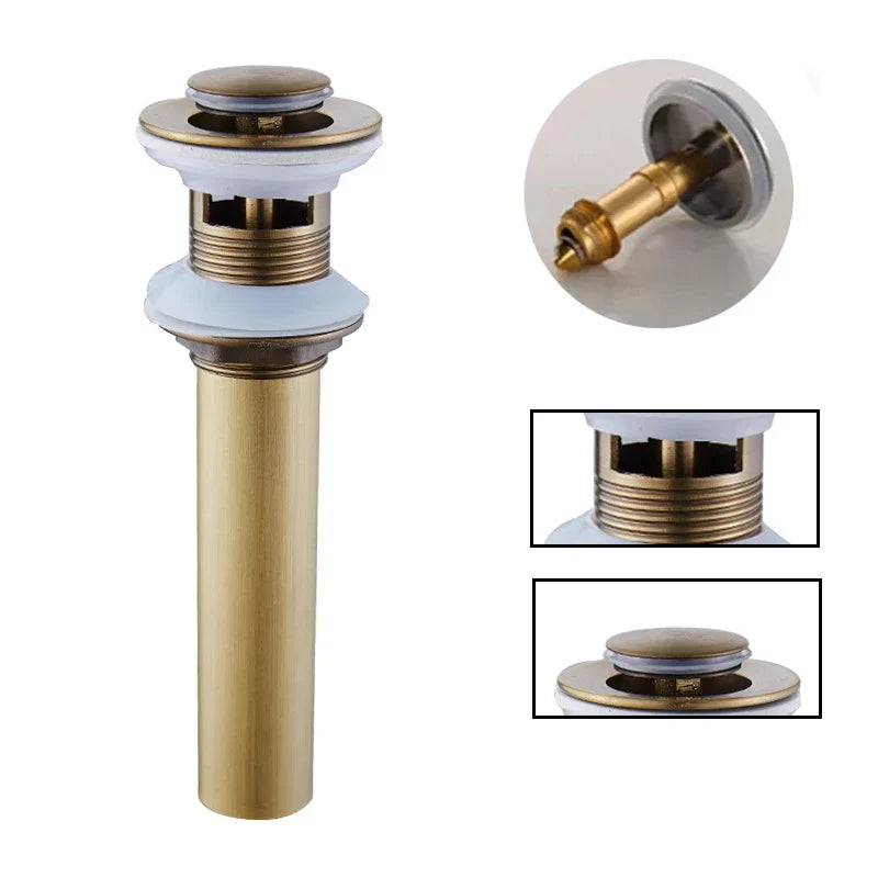 Gold Round Pop-up Drain