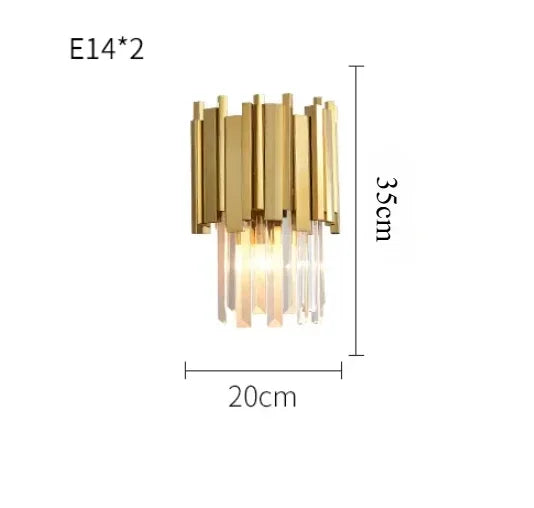 DecorBites™ Golden Crystal Ceiling Light for Modern Living Room and Dining Room