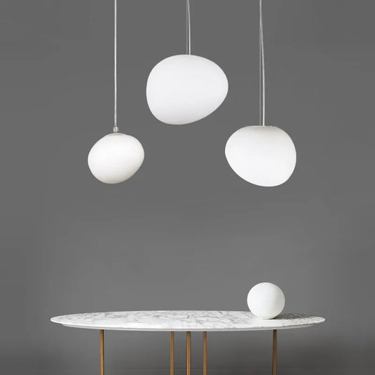 DecorBites™ Gregg Glass Pendant Lights for Living Room, Bedside, Modern Round Ceiling Lamps