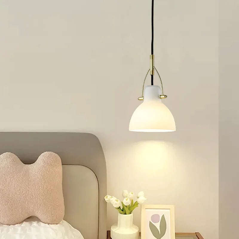 White Glass LED Wall Sconce