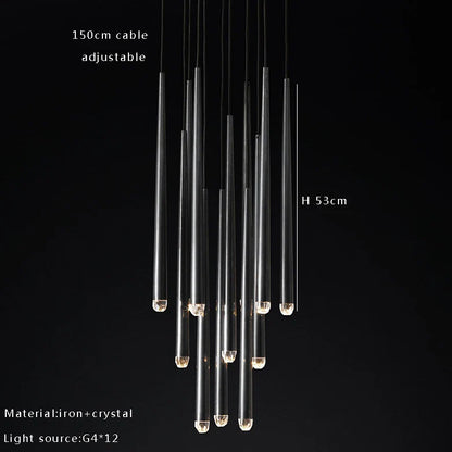 DecorBites™ Crystal Water Drop Ceiling Chandelier for Classic Living Room Decor