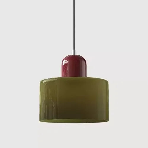 Vintage Stained Glass Mini Pendant Light