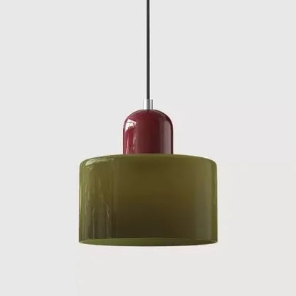 Vintage Stained Glass Mini Pendant Light