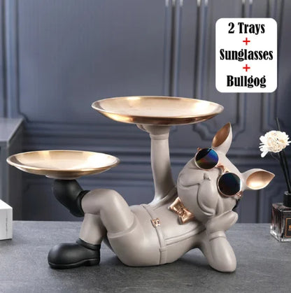 DecorBites™ Bulldog Animal Figurine: Cool Dog Statue for Stylish Home Decor