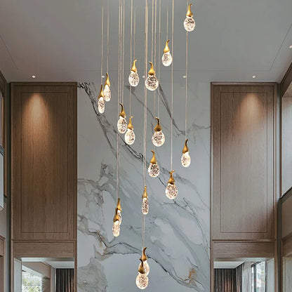DecorBites™ Gourd Shaped Crystal Chandelier for Living Room & Restaurant