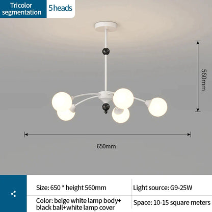 DecorBites™ Cream Wind Chandelier: Luxury Postmodern Hall Lamp for Living Room, Bedroom, and Restaurant