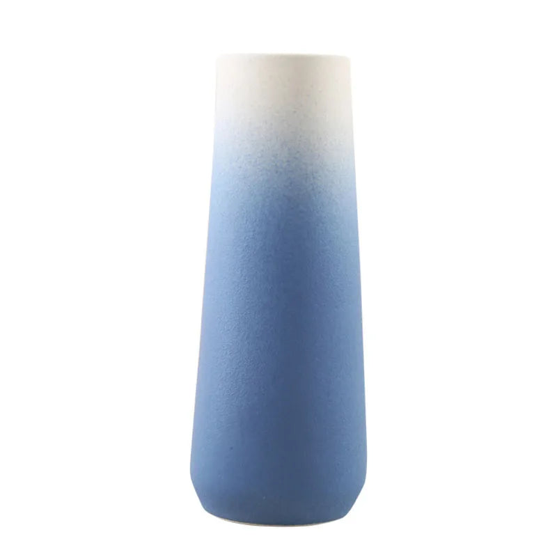 Gradient Cylinder Ceramic Vase