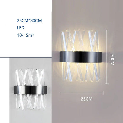 DecorBites™ Crystal Wall Lamp: Modern Light Luxury for Living Room, Bedroom, and Corridor.