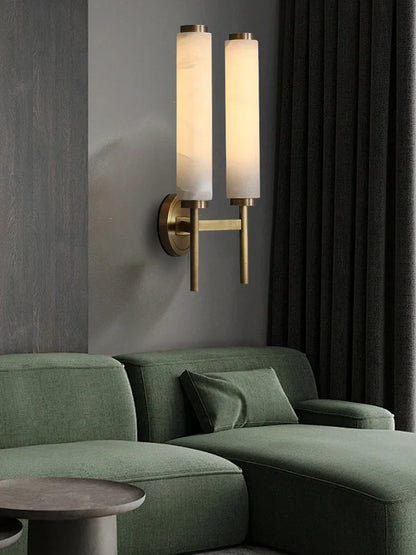 DecorBites™ Black Bronze Brass Marble Wall Lights Dimmable Home Decor Living Room Lighting