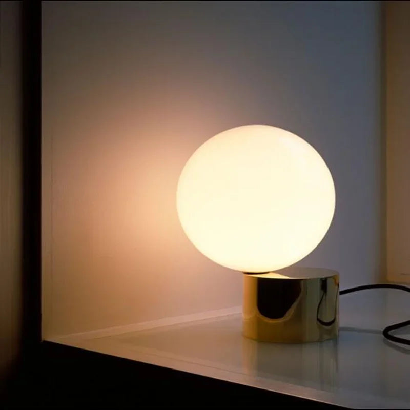 DecorBites™ Glass Ball Table Lamp for Bedroom Study Hotel, Nordic Modern Decorative Bedside Light