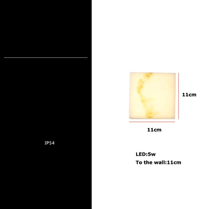 DecorBites™ Art Deco Marble Cube LED Wall Sconce Indoor Outdoor IP54 Waterproof