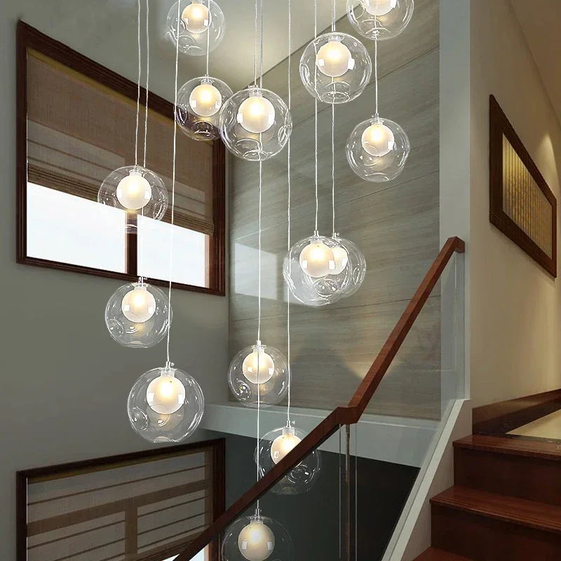 Contemporary LED Staircase Chandelier