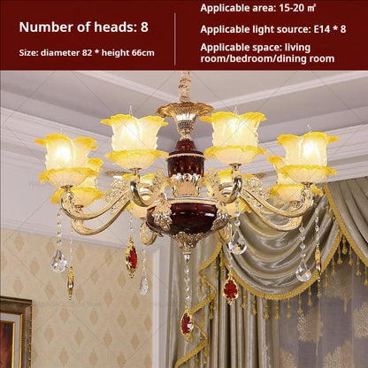 DecorBites™ Elegant Crystal Chandelier Living Room Bedroom Lighting