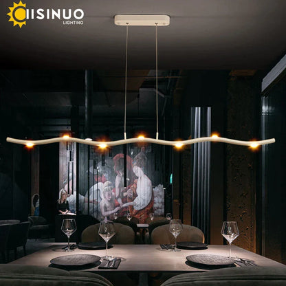 DecorBites™ LED Wave Pendant Light for Office Dining Living Room Decor