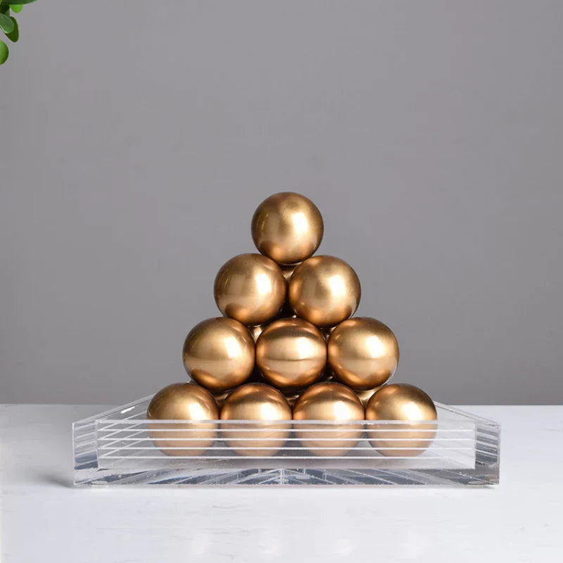 DecorBites™ Geometric Gold Tower Set for Stylish Home Decor