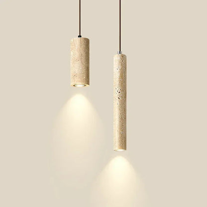 Yellow Travertine Retro Marble Pendant Light