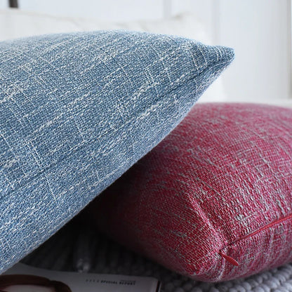 DecorBites™ Linen Cotton Throw Pillowcase 100% Polyester Cushion Cover for Home Decor