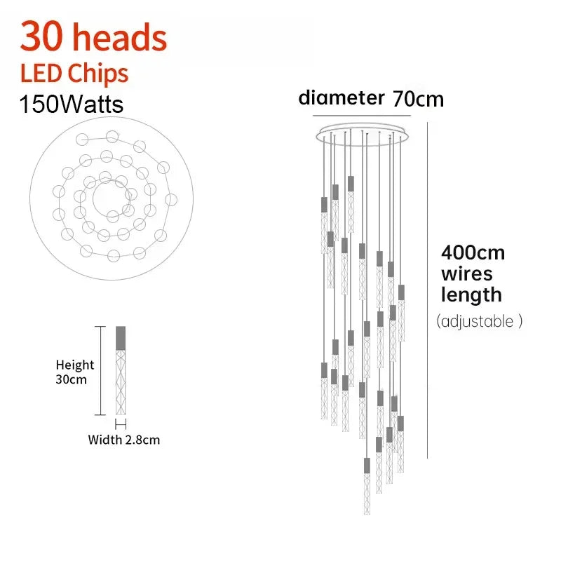 DecorBites™ Crystal LED Pendant Light: Luxury Lighting Fixture for Living Room, Bedroom, Hotel & Shop