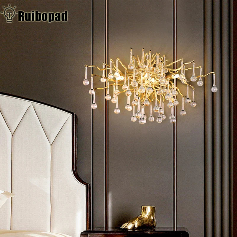 DecorBites™ Crystal LED Wall Light Sconces for Living Room Bedroom, Modern Interior Wall Lamp