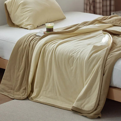DecorBites™ Cotton Summer Comforter: Cooling, Breathable Thin Blanket for Hot Sleepers