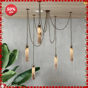 Gold Chrome Marble Chandelier