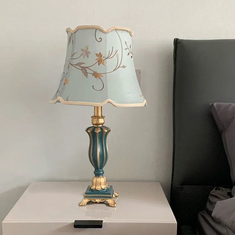 DecorBites™ Country Pastoral Desk Lamp Retro Style for Bedroom and Living Room Decor.
