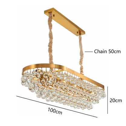 DecorBites™ Crystal Bead Ceiling Pendant Lights - Retro Luxury Gold Home Decor Lighting