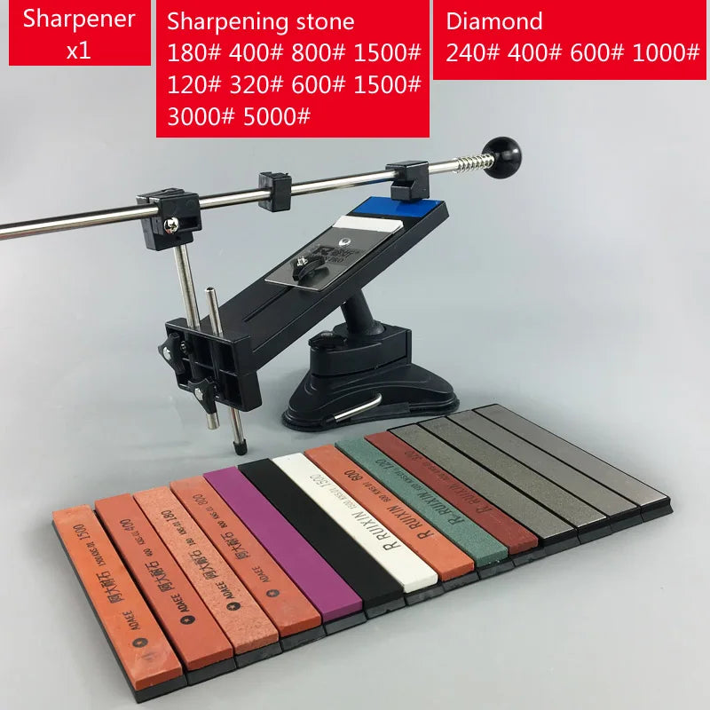 DecorBites™ Knife Sharpener System Stone Bars Grinders - Professional Chef Tool Edge Sharpening