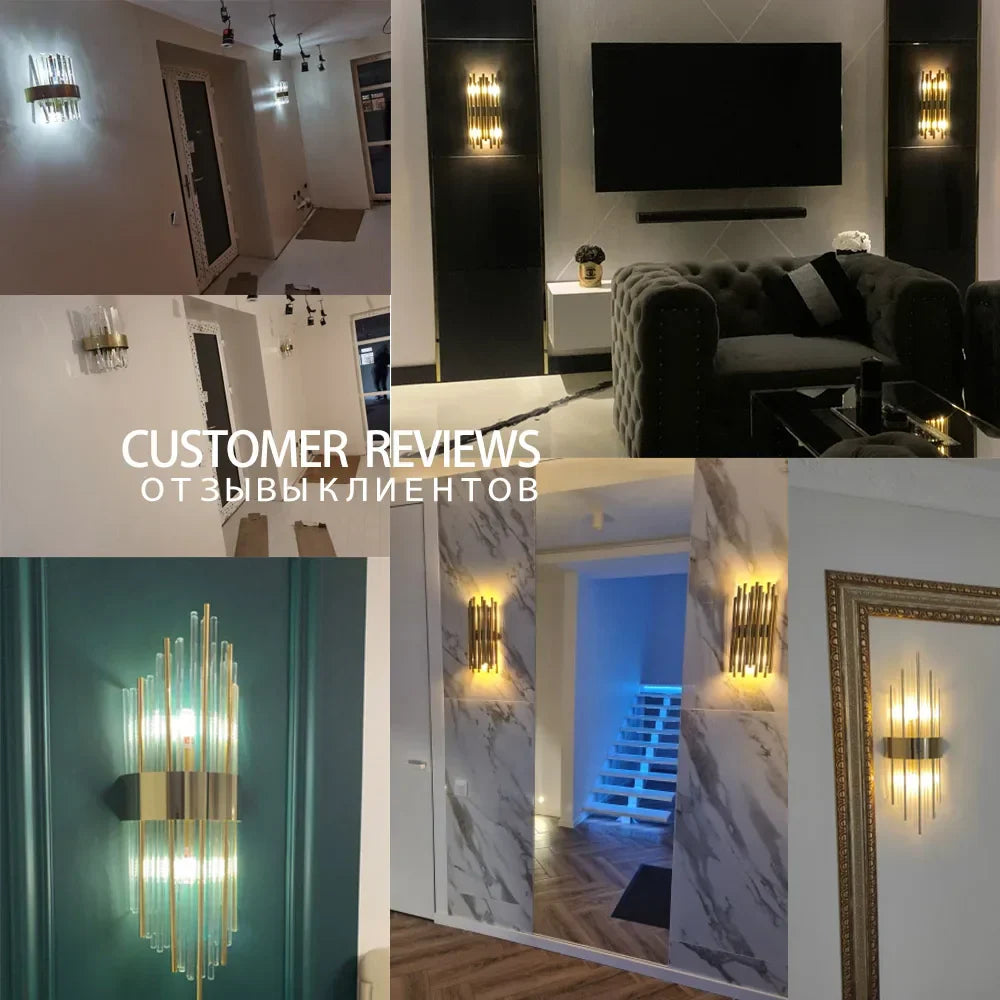 LED Crystal Wall Sconce