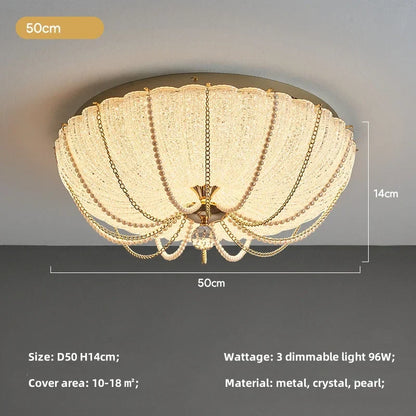 DecorBites™ Crystal Dimmable LED Ceiling Light for Modern Bedroom Decor