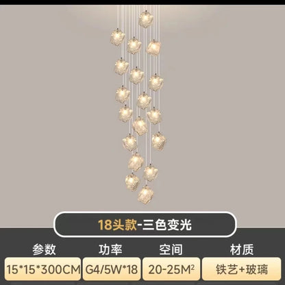 DecorBites™ Cube Chandelier Pendant Lights for Restaurant Loft Stairwell Bedroom Art Décor