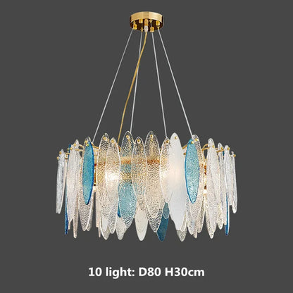 DecorBites™ Gold Metal Chain LED Pendant Lights for Modern Luxury Living Room