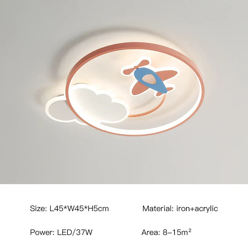 DecorBites™ Kids Room LED Ceiling Chandelier Modern Nursery Study Hanging Lamp