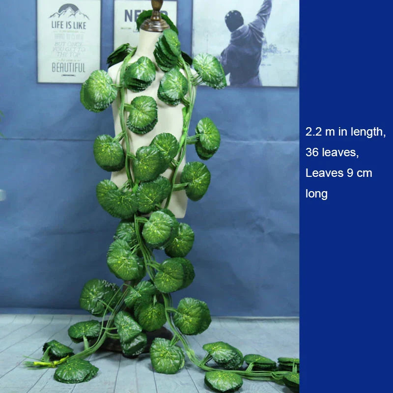 DecorBites™ Ivy Green Fake Leaves Garland Vine Wall Decoration Artificial Plants